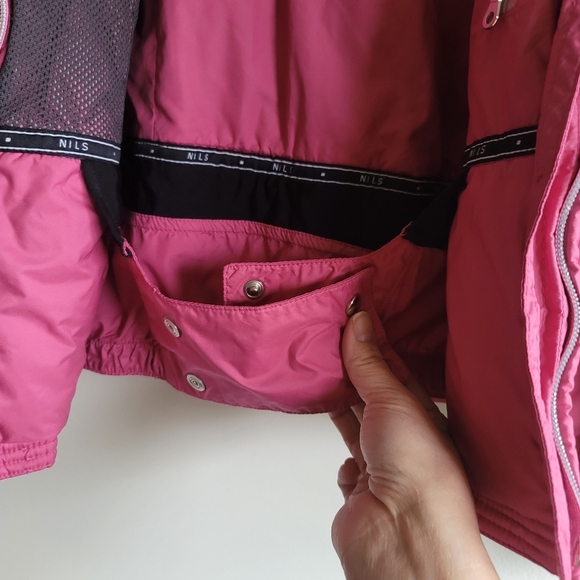 NILS Skiwear, Rose Pink Hooded Ski‎ Jacket Size 8 - Picture 7 of 12